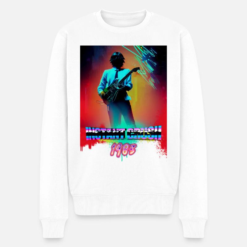 instant crush - Pull Premium bio Homme - blanc