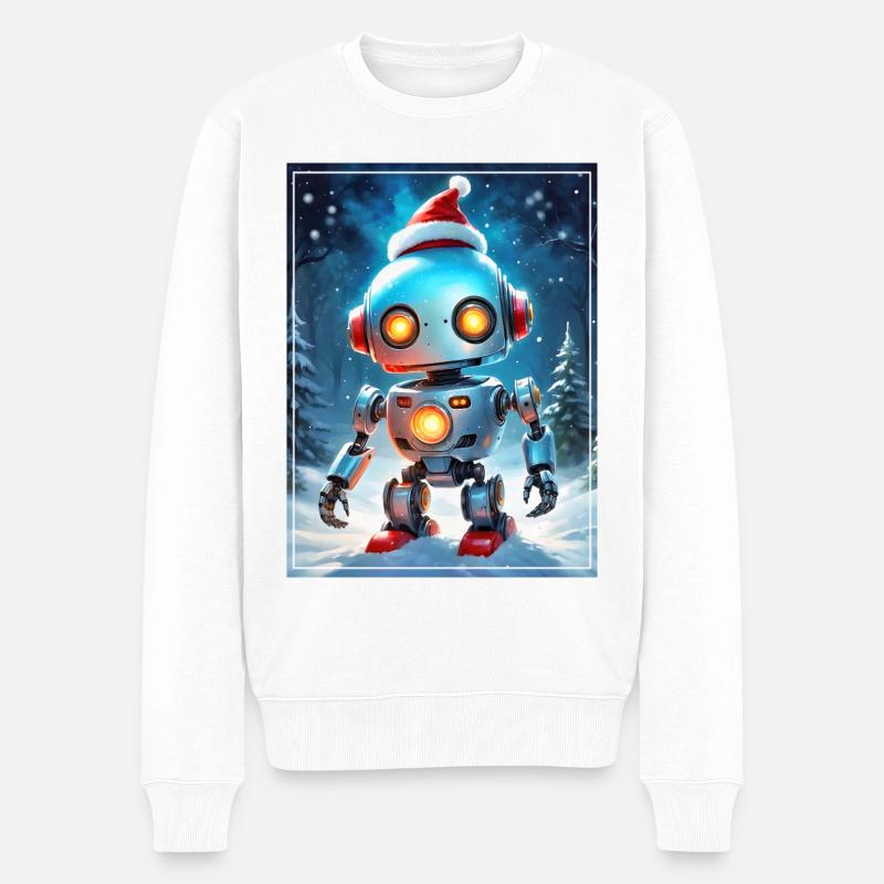 Robot Paysage d’Hiver 1.7 - Pull Premium bio Homme - blanc