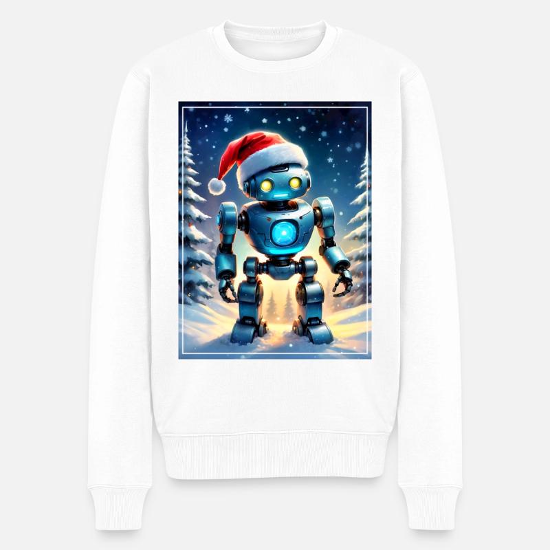Robot Paysage d’Hiver 1.10 - Pull Premium bio Homme - blanc
