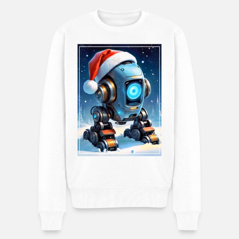 Robot Paysage d’Hiver 1.13 - Pull Premium bio Homme - blanc