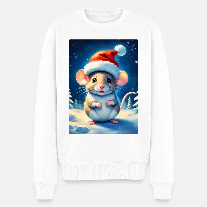 Souris paysage d’hiver 1.1 - Pull Premium bio Homme - blanc