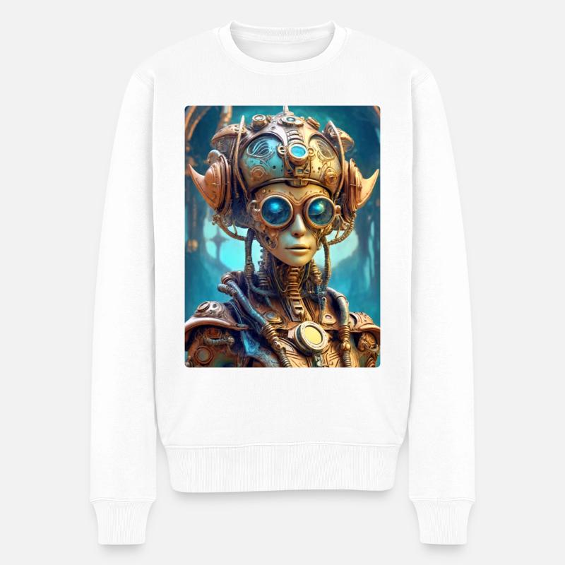 Extraterrestre steampunk 1.11 - Pull Premium bio Homme - blanc