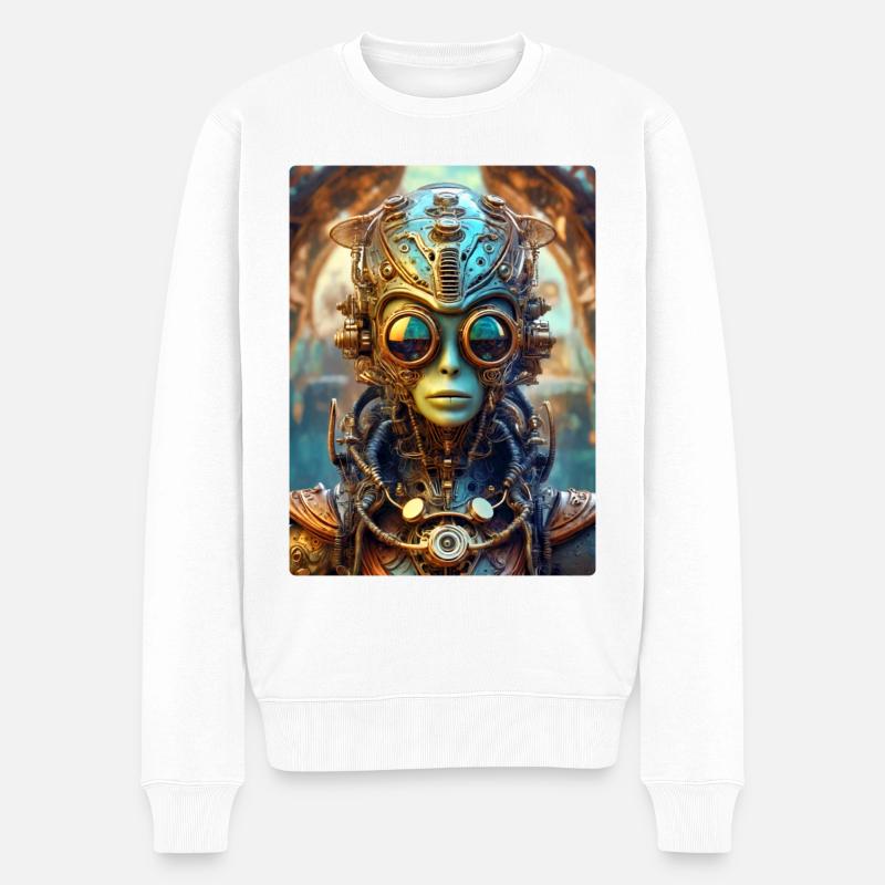 Alien steampunk 1.14 - Pull Premium bio Homme - blanc