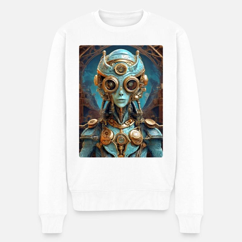 Extraterrestre steampunk 1.12 - Pull Premium bio Homme - blanc