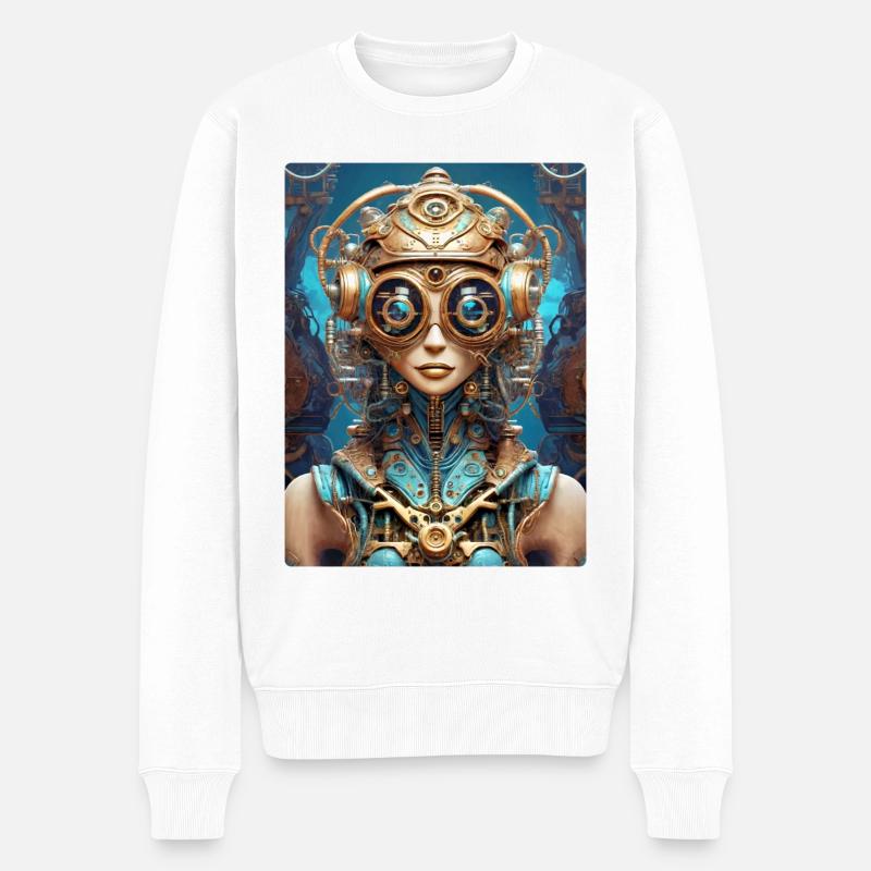 Extraterrestre steampunk 1.17 - Pull Premium bio Homme - blanc