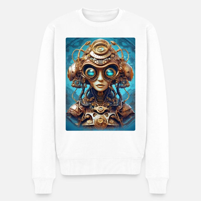 Extraterrestre steampunk 1.2 - Pull Premium bio Homme - blanc