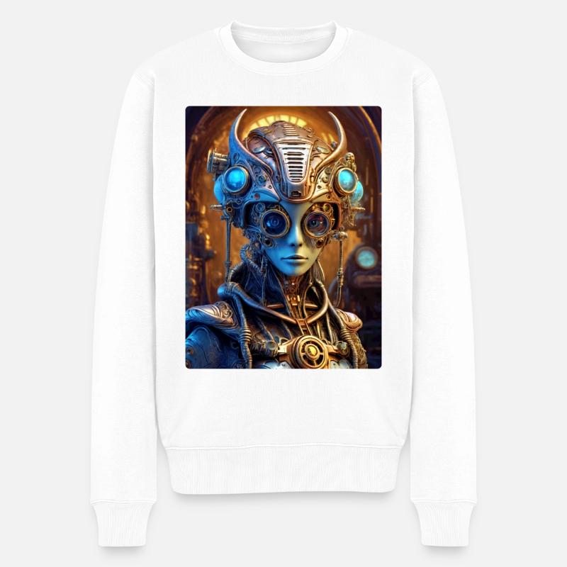 Extraterrestre steampunk 1.19 - Pull Premium bio Homme - blanc