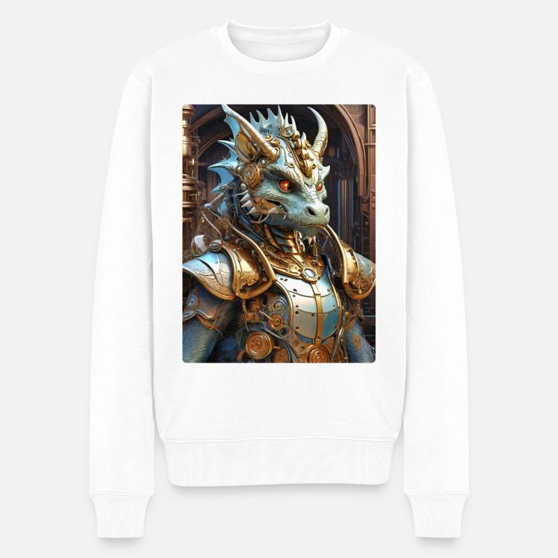 Dragon Steampunk 1.18 - Pull Premium bio Homme - blanc