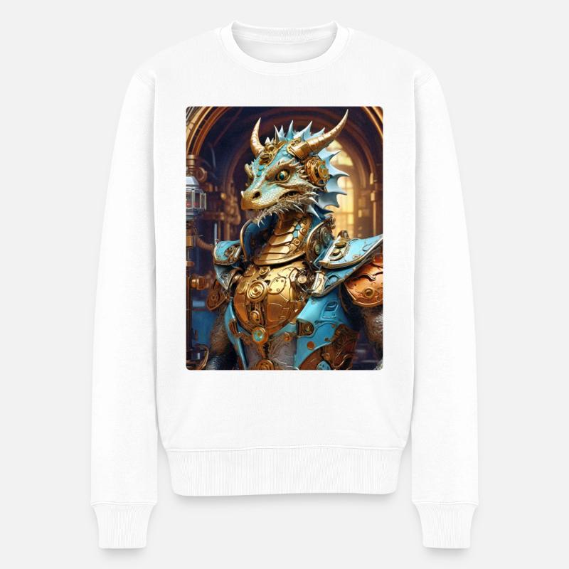 Dragon Steampunk 1.19 - Pull Premium bio Homme - blanc
