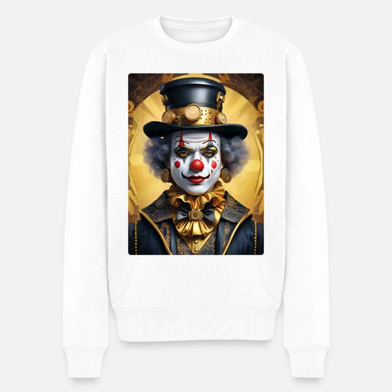 Clown Steampunk 1.5 - Pull Premium bio Homme - blanc