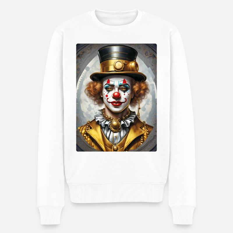 Clown Steampunk 1.16 - Pull Premium bio Homme - blanc