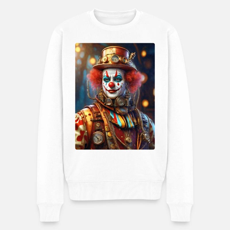 Clown Steampunk 1.9 - Pull Premium bio Homme - blanc