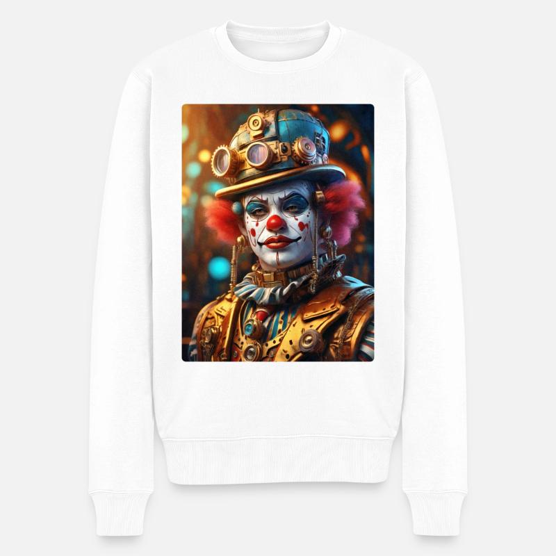 Clown Steampunk 1.19 - Pull Premium bio Homme - blanc