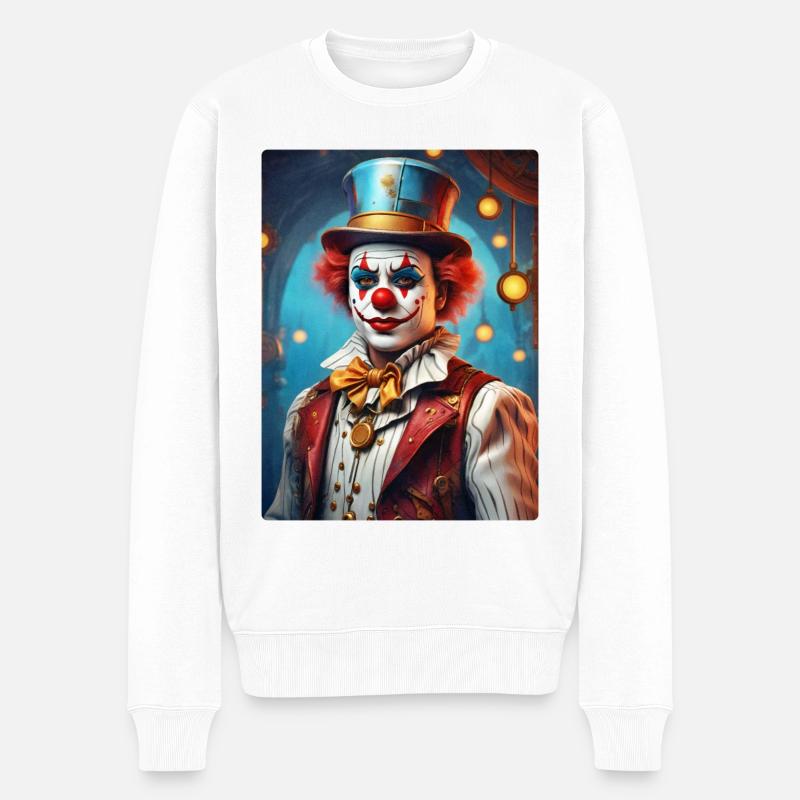 Clown Steampunk 1.17 - Pull Premium bio Homme - blanc