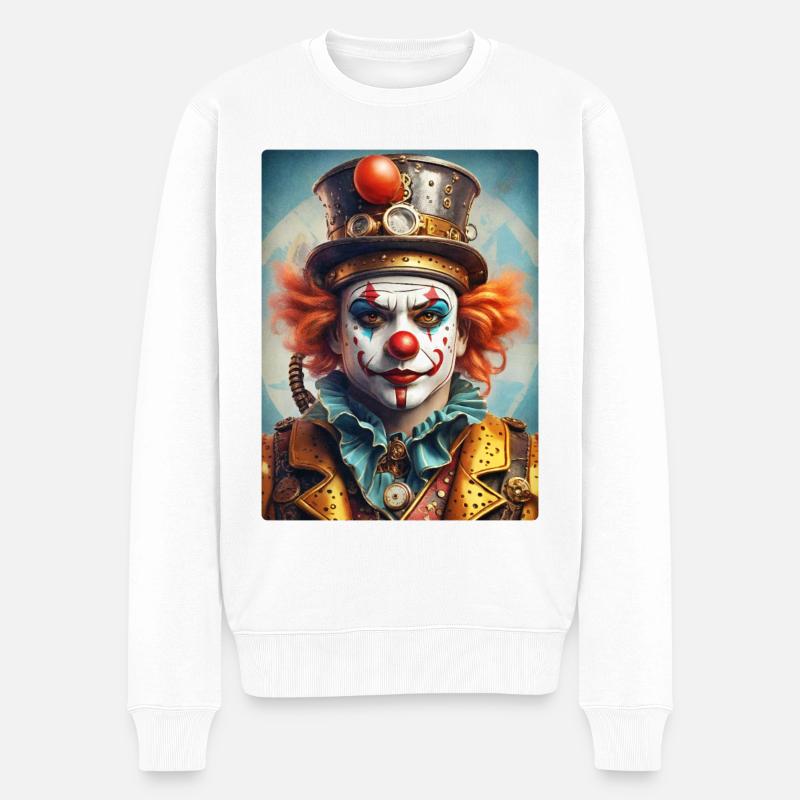 Clown Steampunk 1.25 - Pull Premium bio Homme - blanc