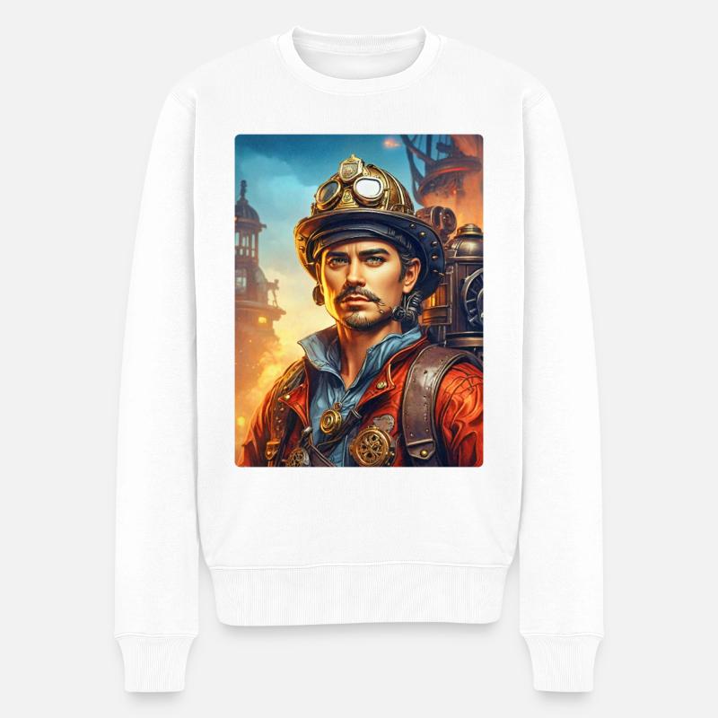 Pompier Steampunk 1.19 - Pull Premium bio Homme - blanc