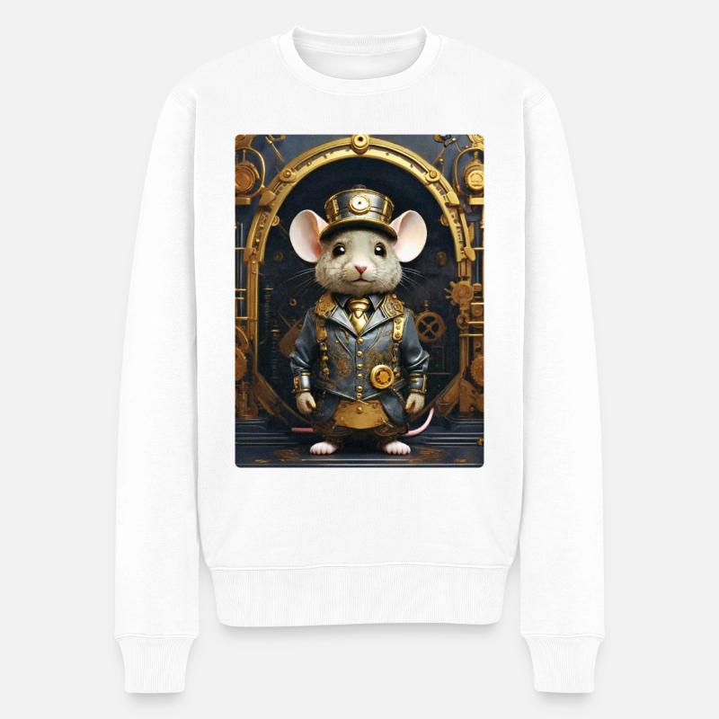 Souris Steampunk 1.6 - Pull Premium bio Homme - blanc