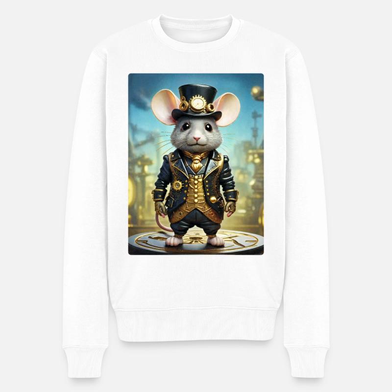 Souris Steampunk 1.1 - Pull Premium bio Homme - blanc
