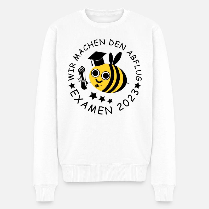 Examen 2023 Biene - Männer Premium Bio Pullover - Weiß