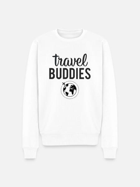 Travel Buddies - Männer Premium Bio Pullover - Weiß