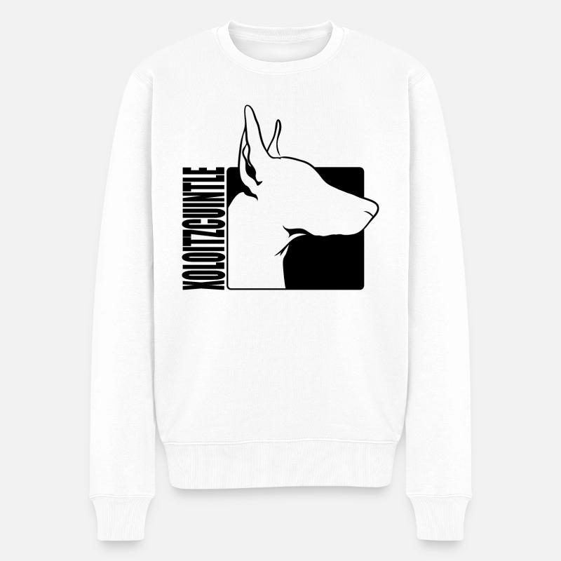 Xoloitzcuintle Profil Hund Hunde Wilsigns - Männer Premium Bio Pullover - Weiß