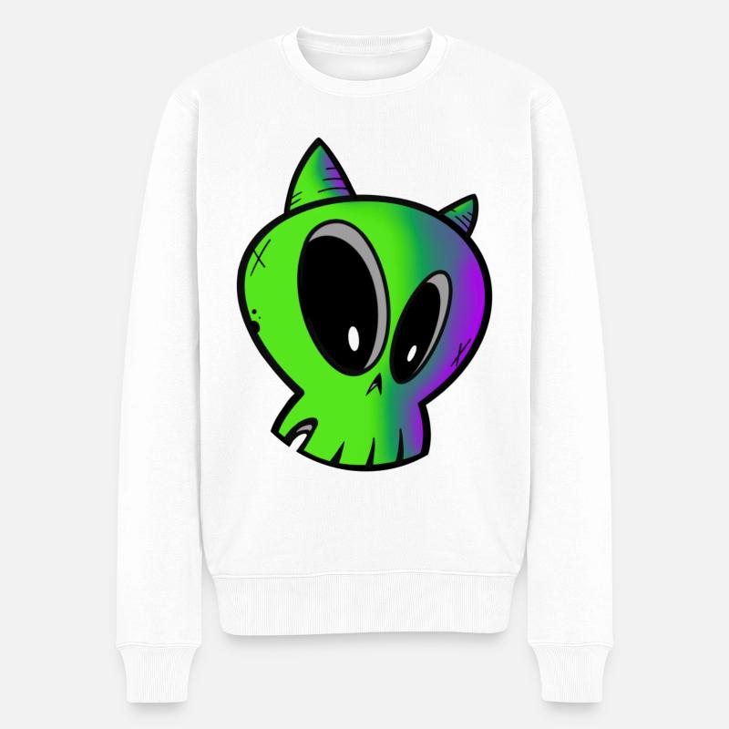 Crâne de démon - Pull Premium bio Homme - blanc