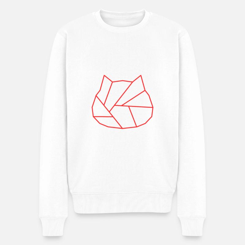 Chat | Logo | Neutre - Pull Premium bio Homme - blanc