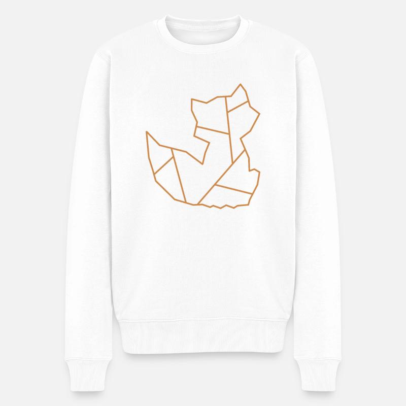 Fuchs | Tier | Logo | Fox - Männer Premium Bio Pullover - Weiß