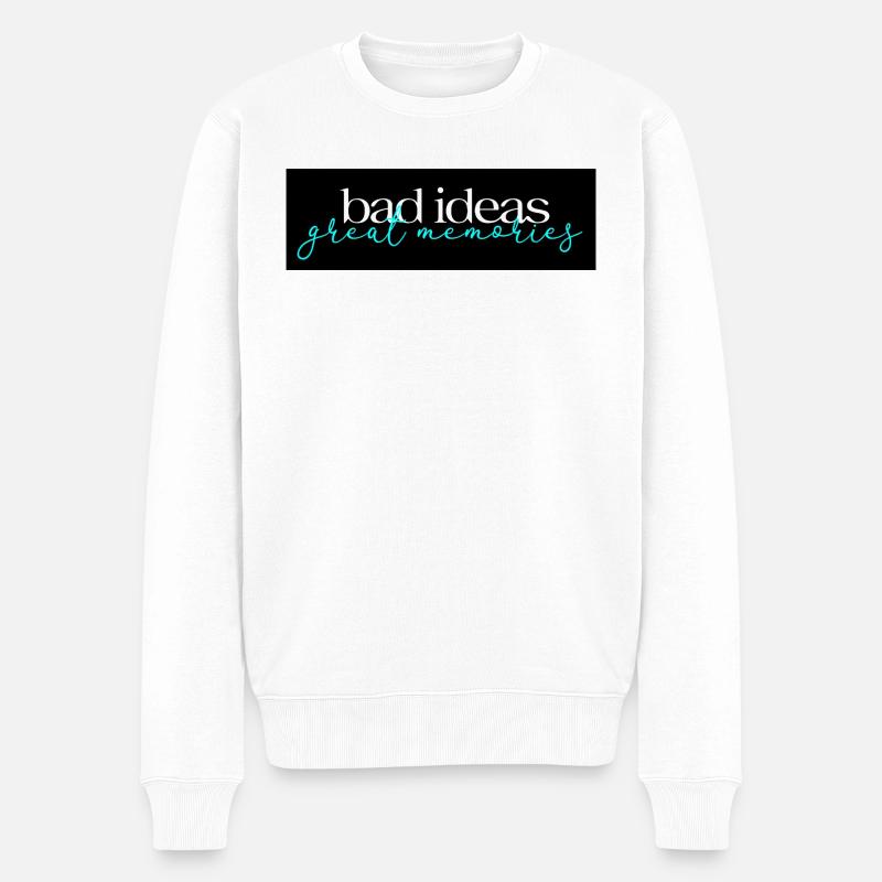 Mauvaises idées Grands Souvenirs 02 - Pull Premium bio Homme - blanc