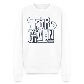 Vergebung - vergeben - Christlich - Männer Premium Bio Pullover - Weiß - Vorne - Thijin (182cm)