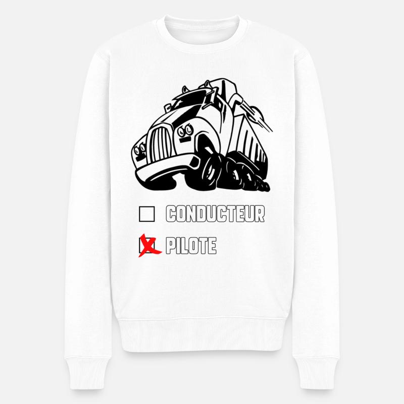Pilote de camion - Pull Premium bio Homme - blanc