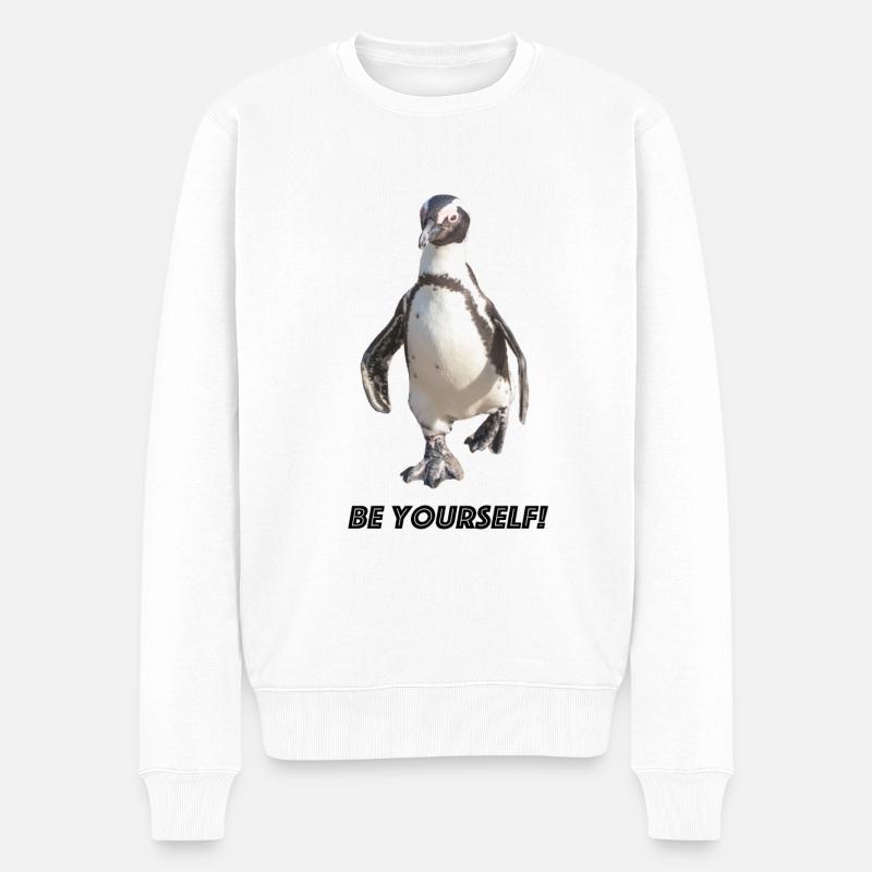 Pingouin be yourself - Pull Premium bio Homme - blanc
