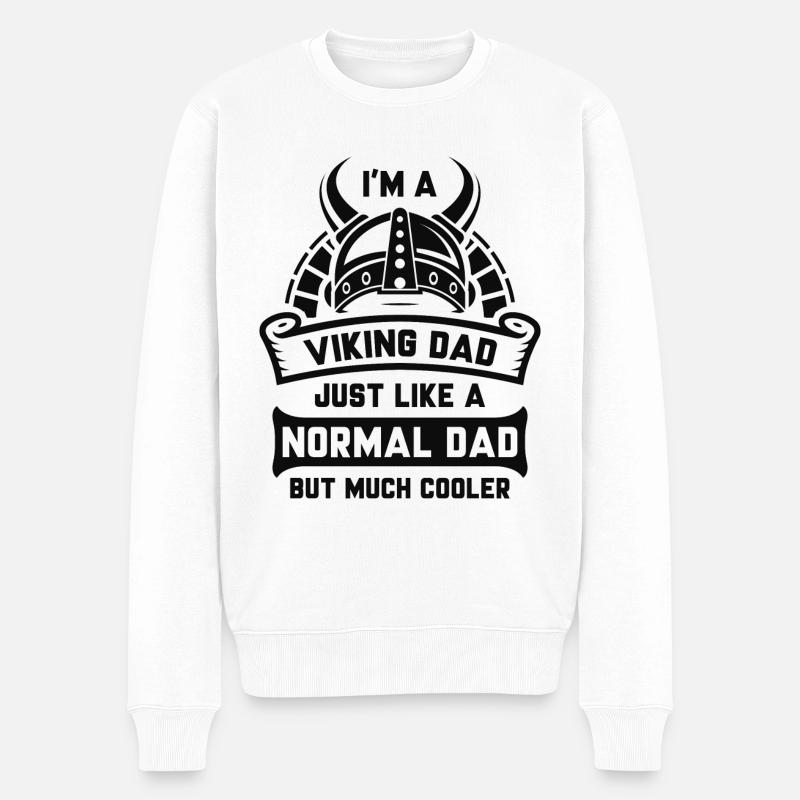 Je suis un papa viking - Pull Premium bio Homme - blanc