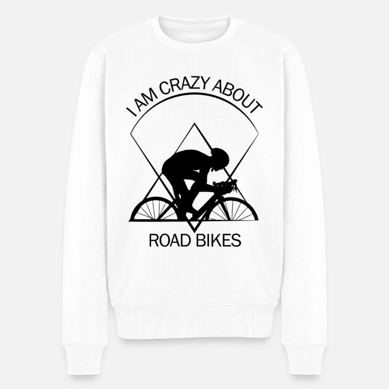 Rennrad - Männer Premium Bio Pullover - Weiß