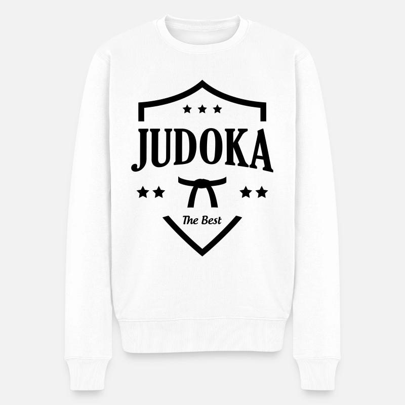 Der beste Judoka - Männer Premium Bio Pullover - Weiß