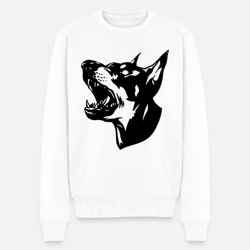 HUND - Männer Premium Bio Pullover - Weiß