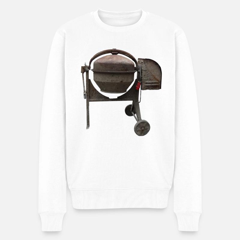 Mischmaschine - Männer Premium Bio Pullover - Weiß
