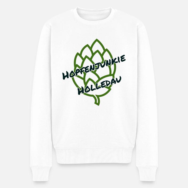 Holledau Hopfen Collection - Männer Premium Bio Pullover - Weiß