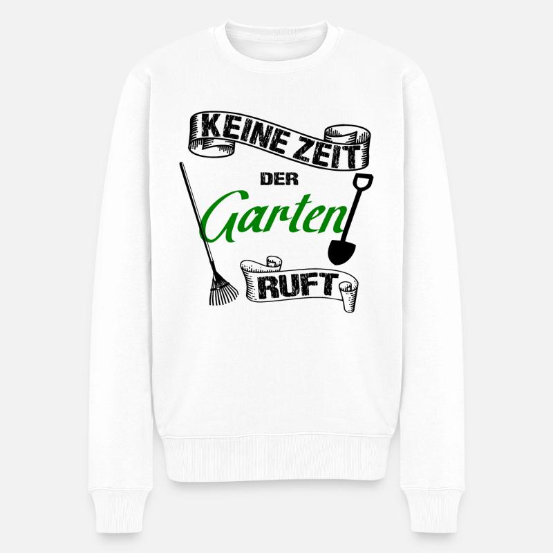 Garten - Männer Premium Bio Pullover - Weiß