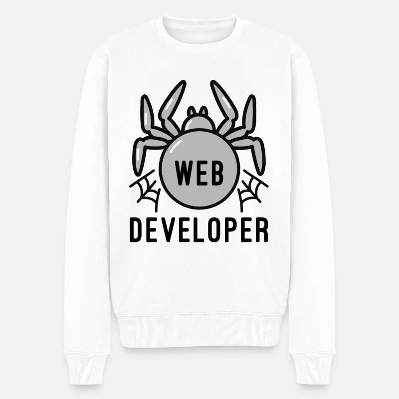 Web Developer - Men's Premium Organic Jumper - white