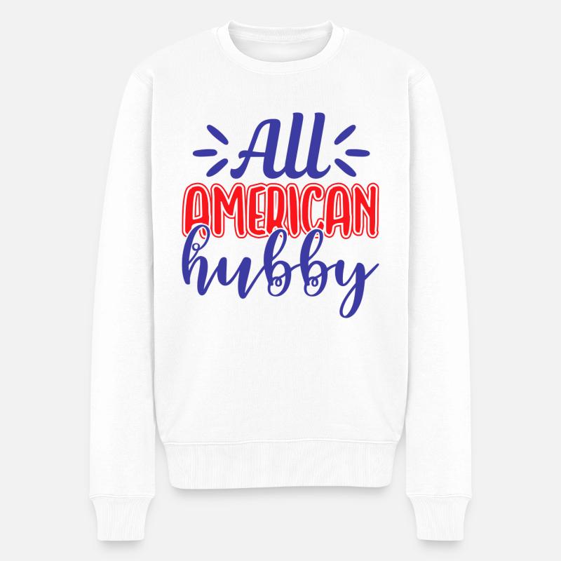 All American Hubby - Pull Premium bio Homme - blanc