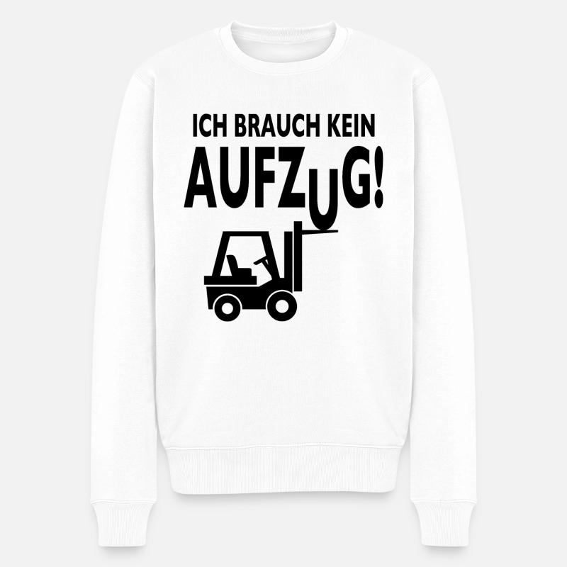 Staplerfahrer Lagerist Gabelstaplerfahrer Stapler - Männer Premium Bio Pullover - Weiß