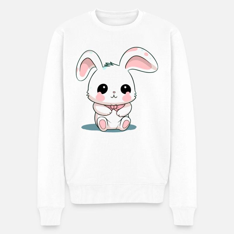 Mikai le lapin - Pull Premium bio Homme - blanc