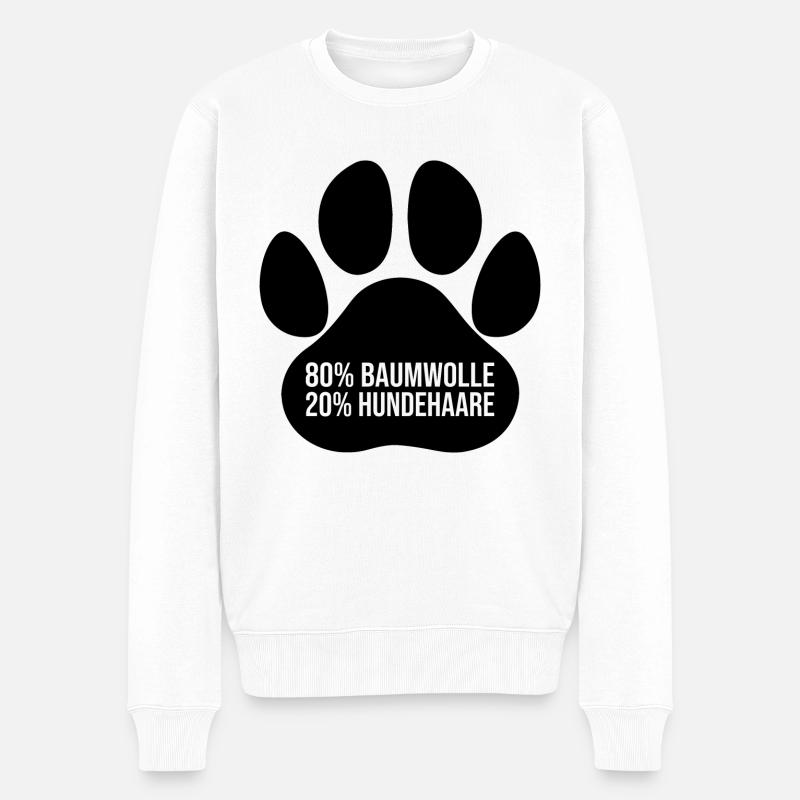 Lustiges Hunde Bild Hundeliebhaber Haustier - Männer Premium Bio Pullover - Weiß