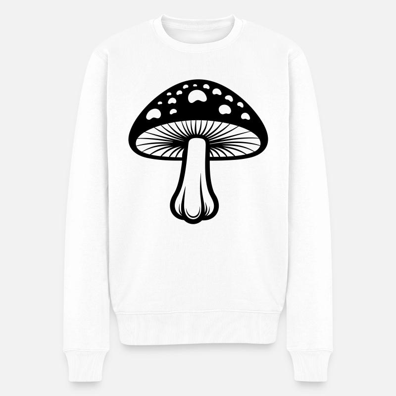 Pilz - Männer Premium Bio Pullover - Weiß