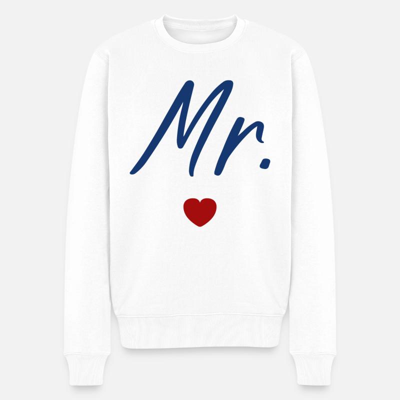 Herr - Männer Premium Bio Pullover - Weiß