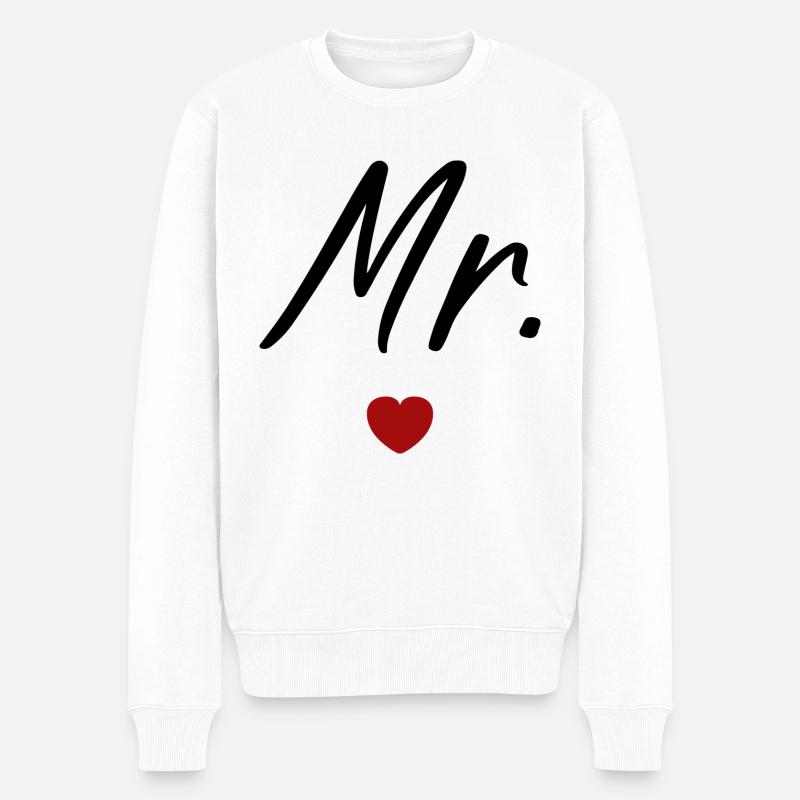 Herr - Männer Premium Bio Pullover - Weiß