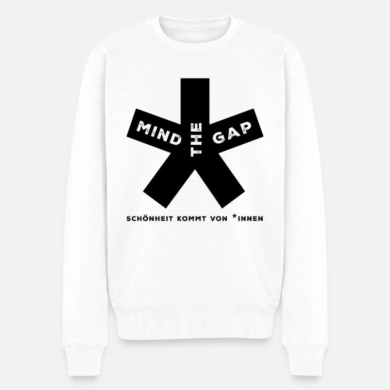 blockedTitle - Männer Premium Bio Pullover - Weiß