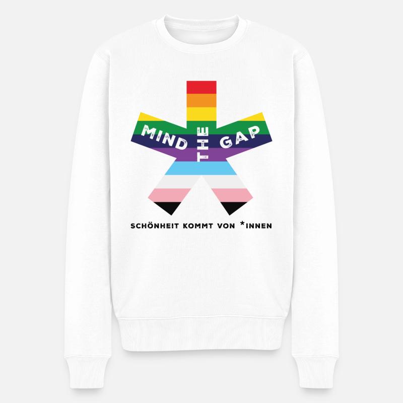 blockedTitle - Männer Premium Bio Pullover - Weiß