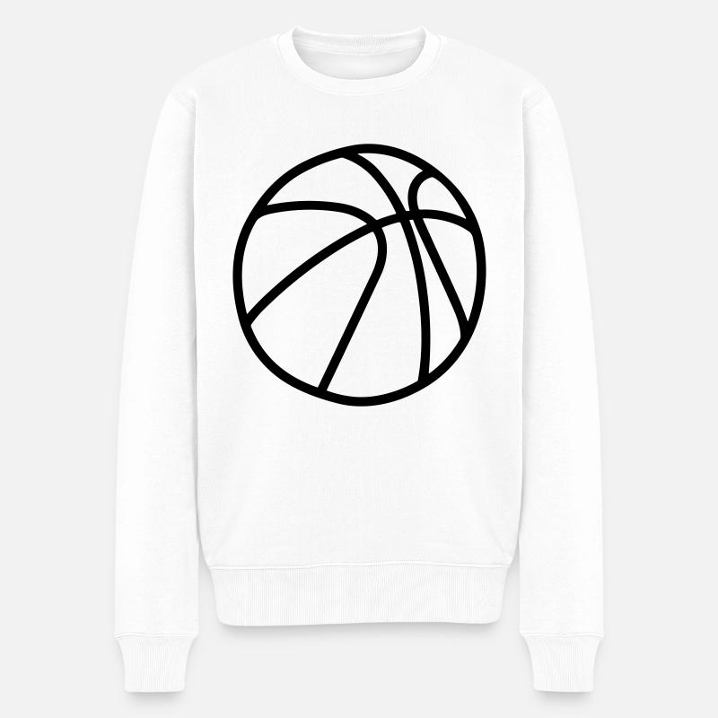 Basketball - Männer Premium Bio Pullover - Weiß